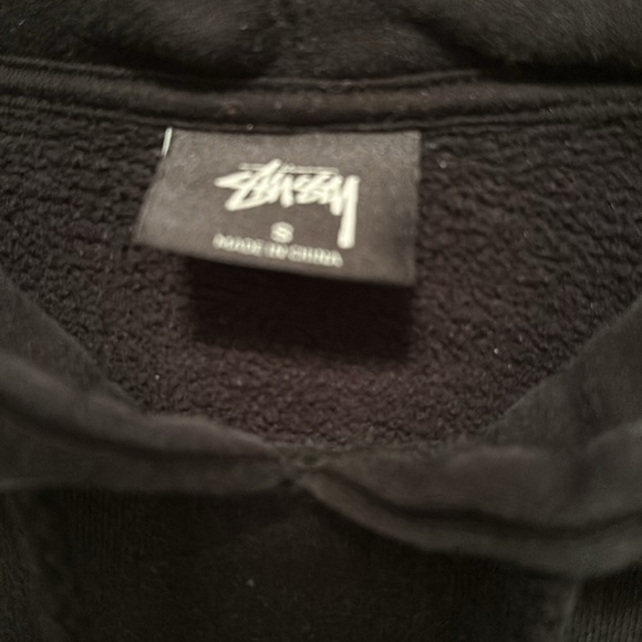 Stussy 8-ball black hoodie with graphic on back Sz Small- great condition - Picture 3 of 7
